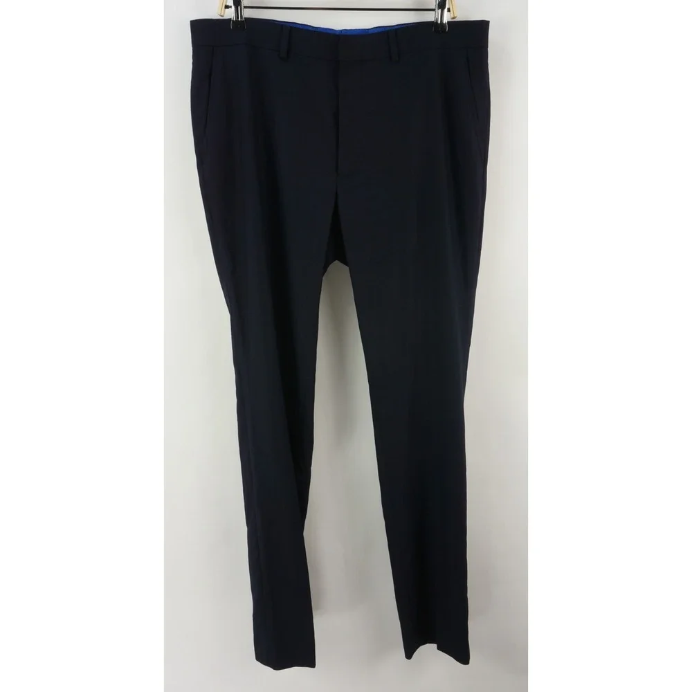Kenneth Cole Techni-Cole Performance Twill Dress Pants Men's 36‎ x 34 Navy Blue
